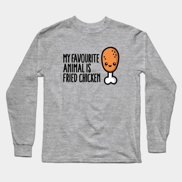 My favourite animal is fried chicken, cute cartoon Long Sleeve T-Shirt by LaundryFactory